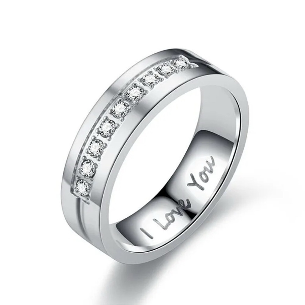 18K White Gold Wedding Bridal Band Engagement Ring With Pave Diamond Unisex